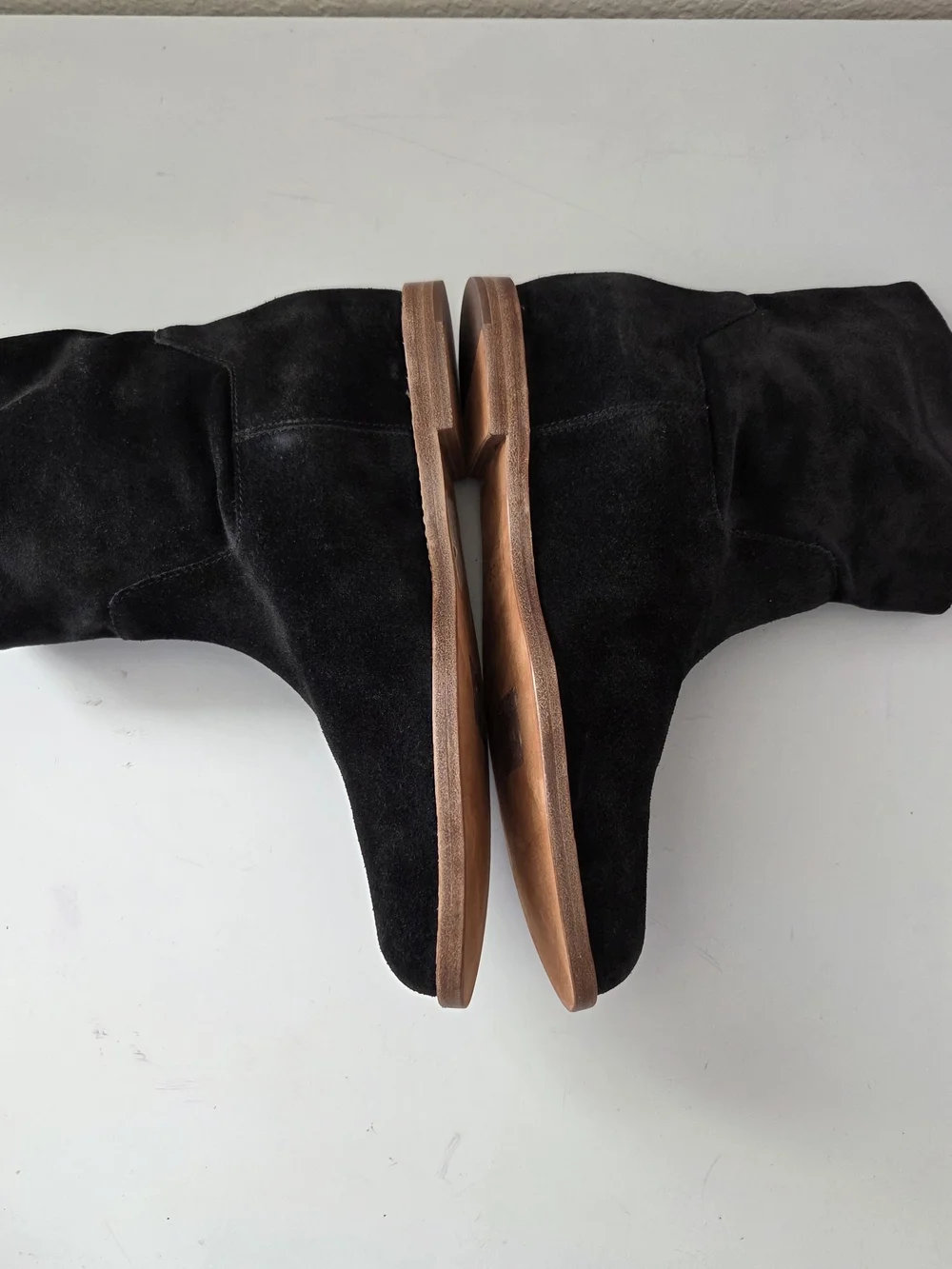 Vince Black Suede Ankle Boots - Pointed Toe Western Style
